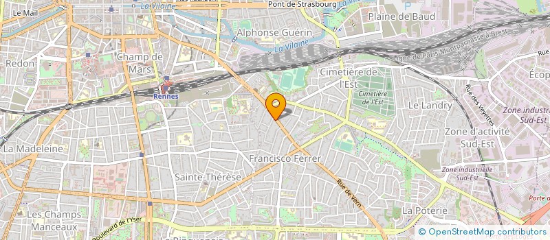 localisation de l'entreprise HORIZONS CHANTIER FORMATION  RENNES