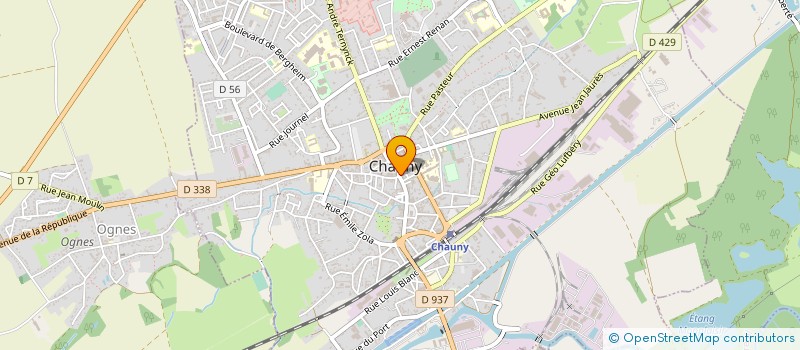 localisation de l'entreprise HORLOGERIE BIJOUTERIE DECQ à CHAUNY