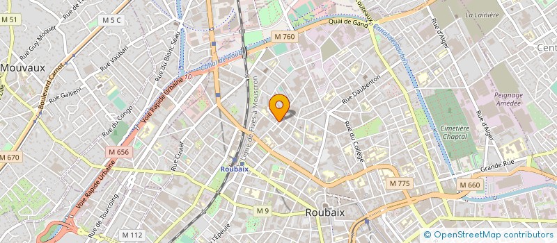 localisation de l'entreprise HORLOGERIE BIJOUTERIE JOVENEL à ROUBAIX