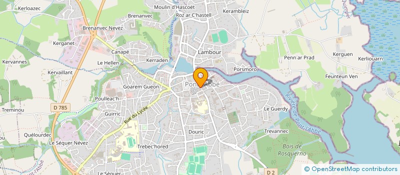 localisation de l'entreprise HORLOGERIE BIJOUTERIE LEZIARD PASQUEREAU à PONT-L'ABBE