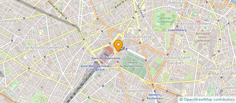 localisation de l'entreprise HORLOGERIE DE MONTPARNASSE  PARIS