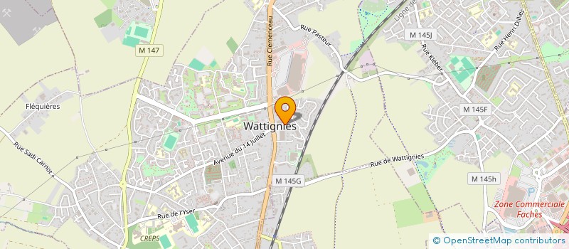 localisation de l'entreprise HORNAIN INVESTISSEMENT  WATTIGNIES