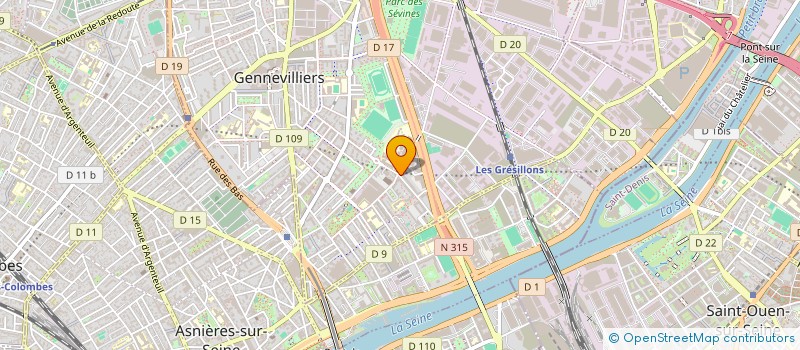 localisation de l'entreprise HORO AUTO à GENNEVILLIERS