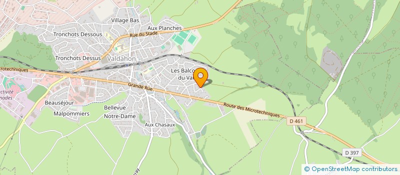 localisation de l'entreprise HOROPLAST à VALDAHON