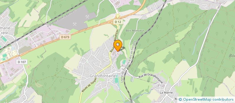 localisation de l'entreprise HOROS à GRANDFONTAINE