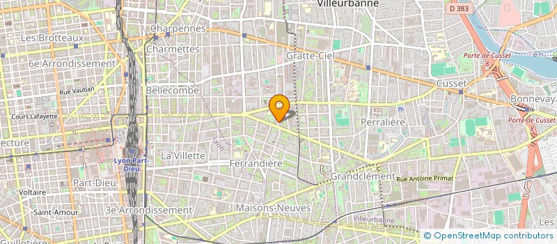 localisation de l'entreprise HORS BORDS FILMS à VILLEURBANNE