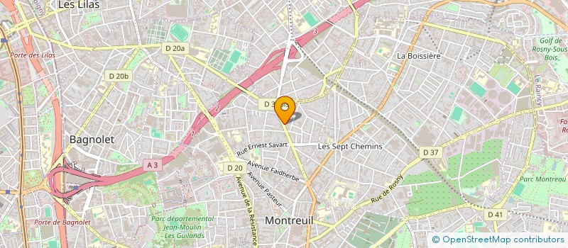localisation de l'entreprise HORS BORNES à MONTREUIL