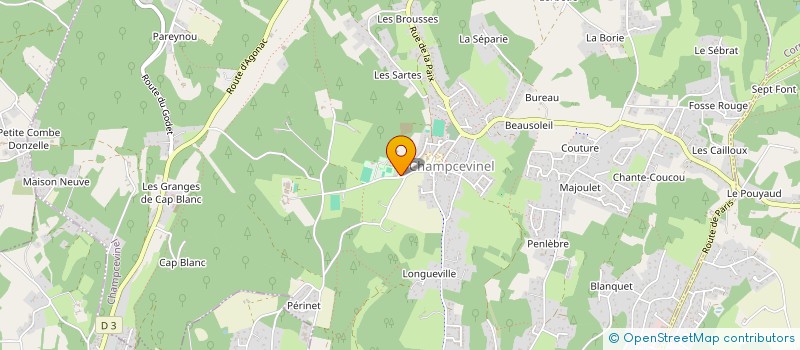 localisation de l'entreprise HORS DE PORTEE  CHAMPCEVINEL