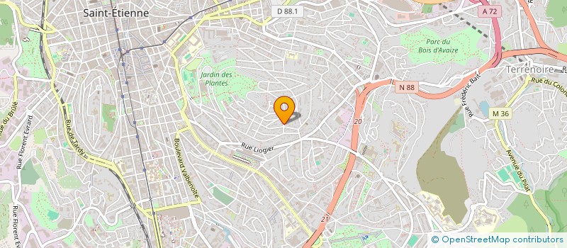 localisation de l'entreprise HORS JEU  SAINT-ETIENNE
