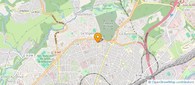localisation de l'entreprise HORS JEU à LIMOGES