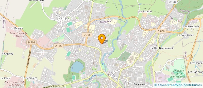 localisation de l'entreprise HORSE BALL CLUB DE MONTAUBERT  FOUGERES