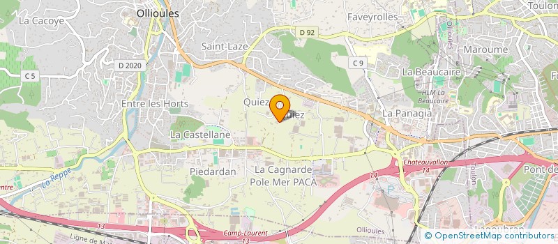 localisation de l'entreprise HORSOLEIL  OLLIOULES