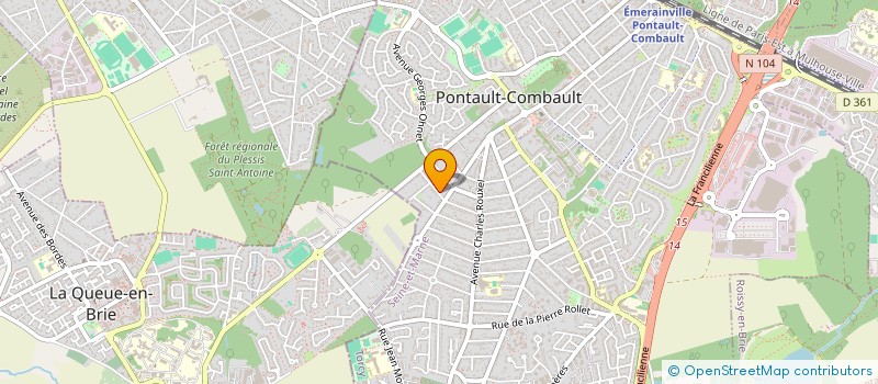 localisation de l'entreprise HORTENSE à PONTAULT-COMBAULT