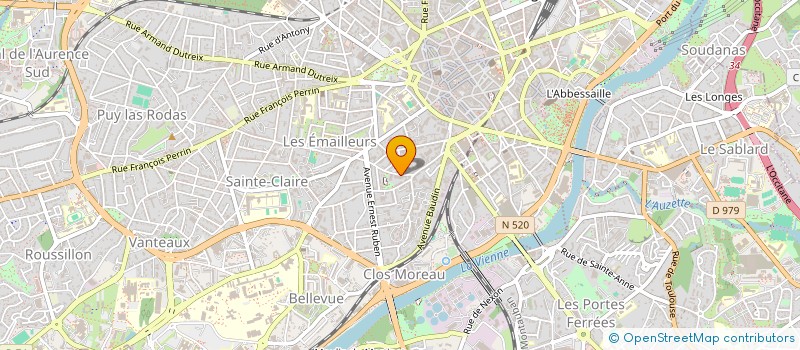 localisation de l'entreprise HORTENSE à LIMOGES