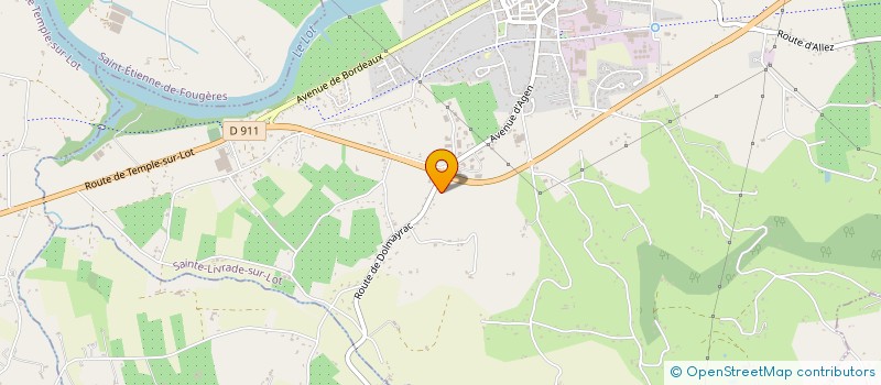 localisation de l'entreprise HORTI SERVICE à SAINTE-LIVRADE-SUR-LOT