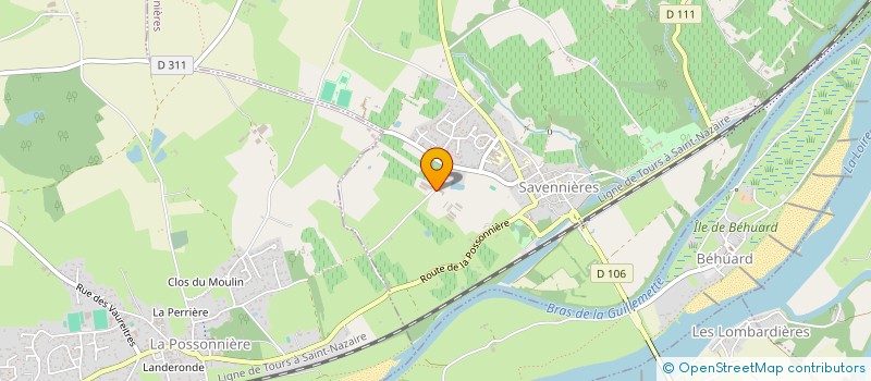 localisation de l'entreprise HORTIFLOR à SAVENNIERES