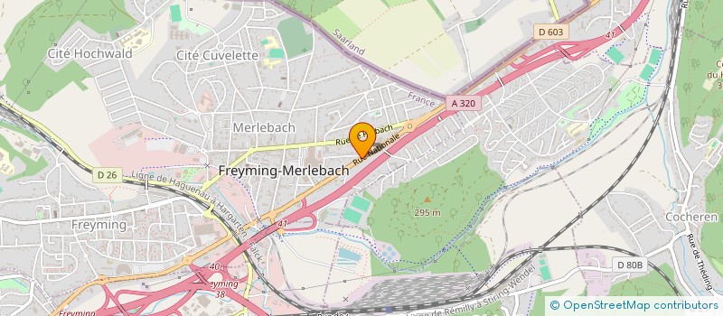 localisation de l'entreprise HORUS 2000  FREYMING-MERLEBACH