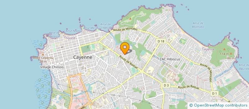 localisation de l'entreprise HORUS à CAYENNE