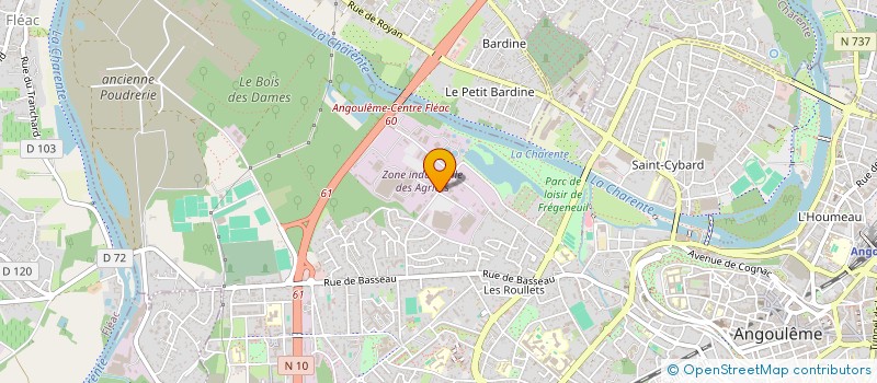 localisation de l'entreprise HORUS à ANGOULEME