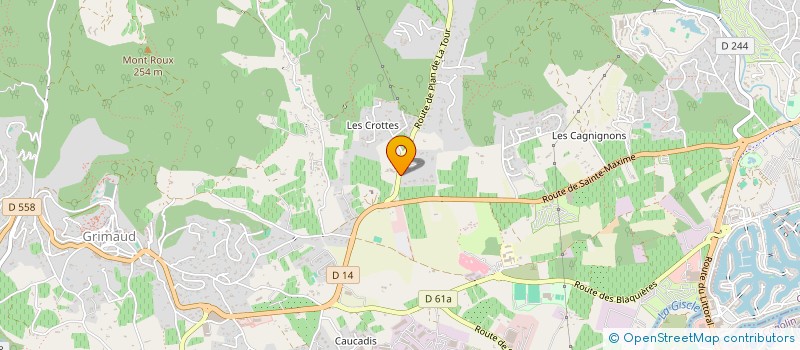 localisation de l'entreprise HORUS à GRIMAUD