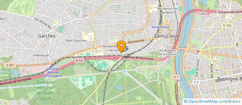 localisation de l'entreprise HORUS à SAINT CLOUD
