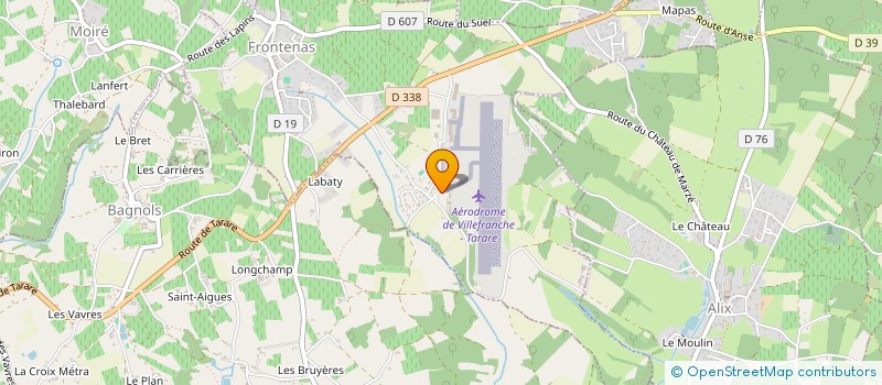 localisation de l'entreprise HORUS AEROTECH à FRONTENAS