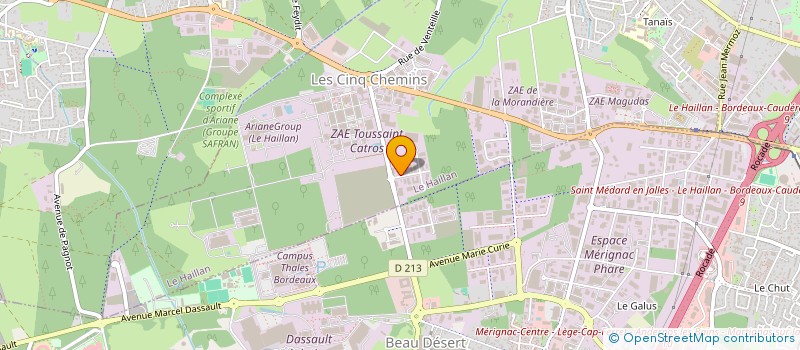 localisation de l'entreprise HORUS BORDEAUX à LE HAILLAN
