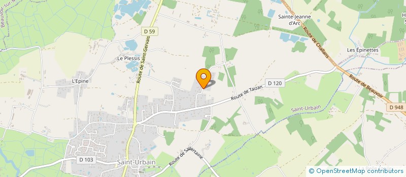 localisation de l'entreprise HOSCAR  SAINT-URBAIN