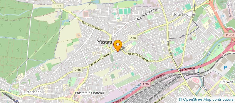 localisation de l'entreprise HOSPICE ISRAELITE R.HIRSCHLER  PFASTATT