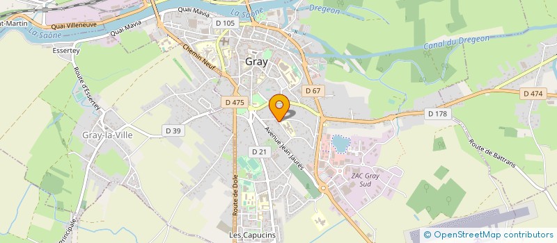 localisation de l'entreprise HOSPICES COURNOT CHANGEY  GRAY