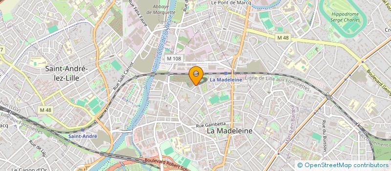 localisation de l'entreprise HOSPITALITE DE LILLE TRAIN VERT à LA MADELEINE