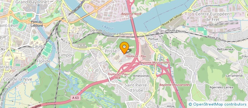 localisation de l'entreprise HOSSEGOR 190 à BAYONNE