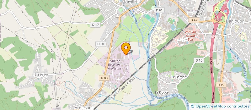 localisation de l'entreprise HOSSLY TERRASSEMENT  BAVILLIERS