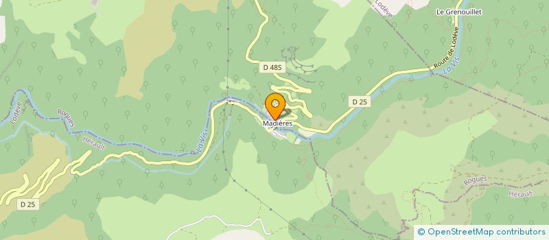 localisation de l'entreprise HOSTELLERIE AIGLINE DE MADIERES  ROGUES