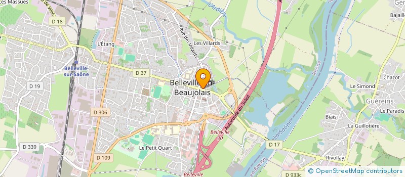 localisation de l'entreprise HOSTELLERIE BELLEVILLE  BELLEVILLE-EN-BEAUJOLAIS