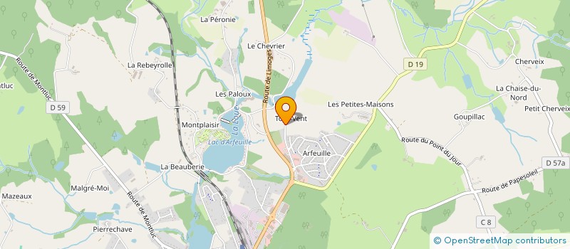localisation de l'entreprise HOSTELLERIE DE LA TOUR BLANCHE à ST YRIEIX LA PERCHE