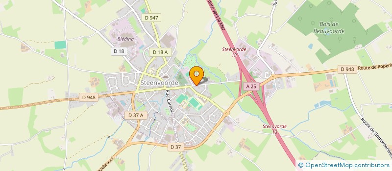 localisation de l'entreprise HOSTELLERIE DES FLANDRES  STEENVOORDE