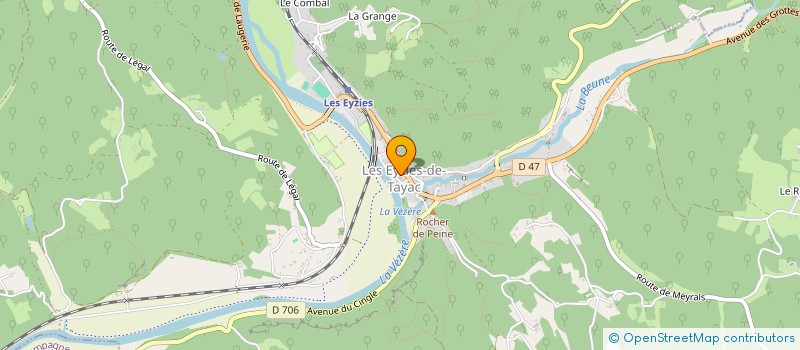 localisation de l'entreprise HOSTELLERIE DU PASSEUR - LES FRERES BRUN  LES EYZIES