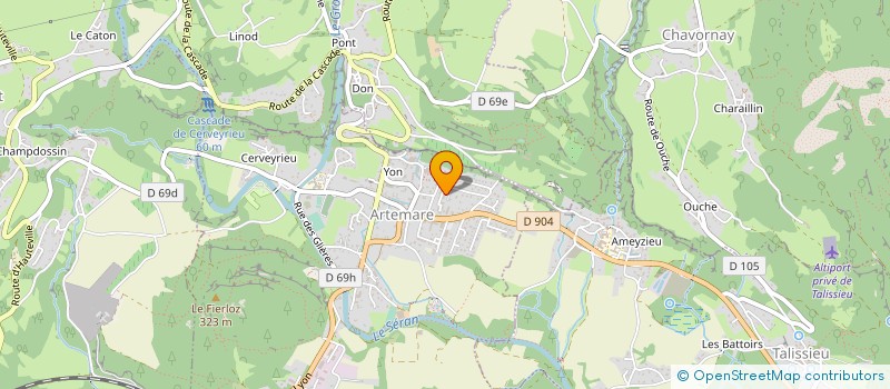 localisation de l'entreprise HOSTELLERIE DU VALROMEY à ARTEMARE