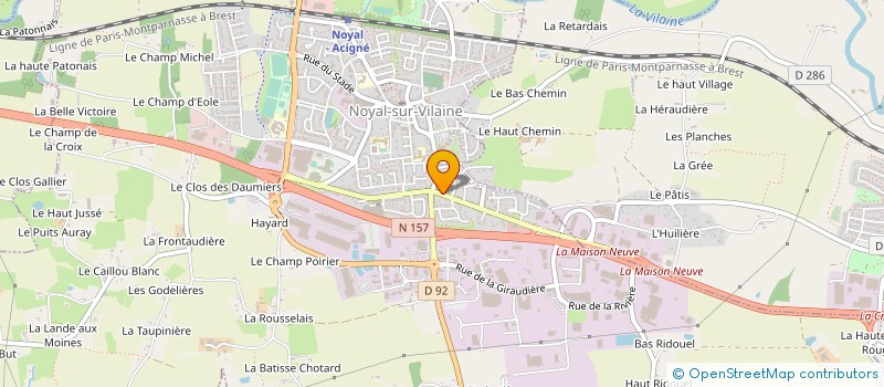 localisation de l'entreprise HOSTELLERIE LES FORGES à NOYAL-SUR-VILAINE