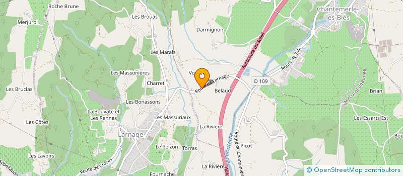 localisation de l'entreprise HOSTELLERIE RHONE ALPES  SERVES SUR RHONE