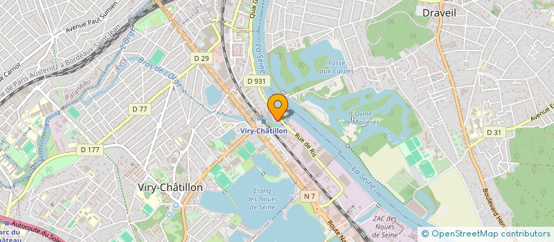 localisation de l'entreprise HOSTING à VIRY-CHATILLON