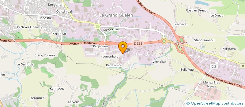 localisation de l'entreprise HOT BREAD à QUIMPER