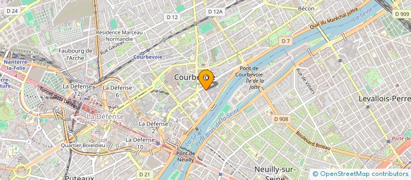 localisation de l'entreprise HOT & COLD TEA à COURBEVOIE