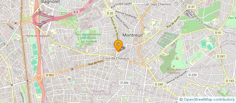 localisation de l'entreprise HOT SALSA à MONTREUIL