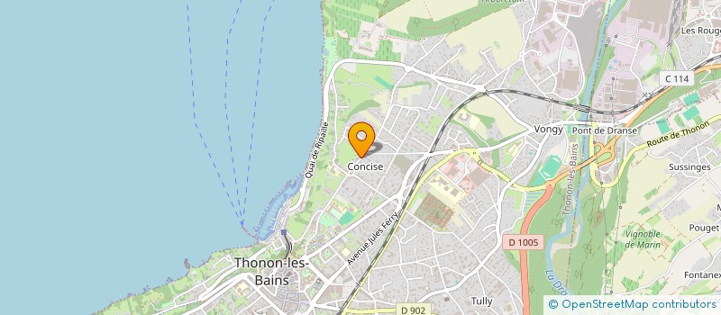localisation de l'entreprise HOT SISTERS 74 à THONON-LES-BAINS