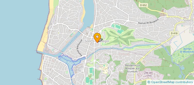 localisation de l'entreprise HOTEL 202  SOORTS-HOSSEGOR