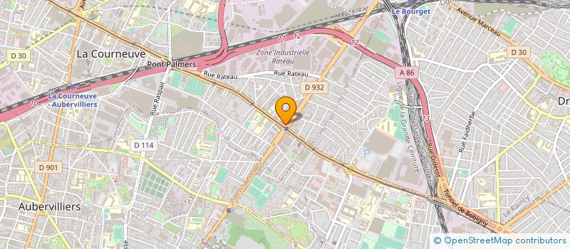 localisation de l'entreprise HOTEL 77 RUBELLES à LA COURNEUVE