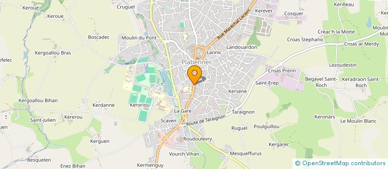 localisation de l'entreprise HOTEL ABERS  PLABENNEC