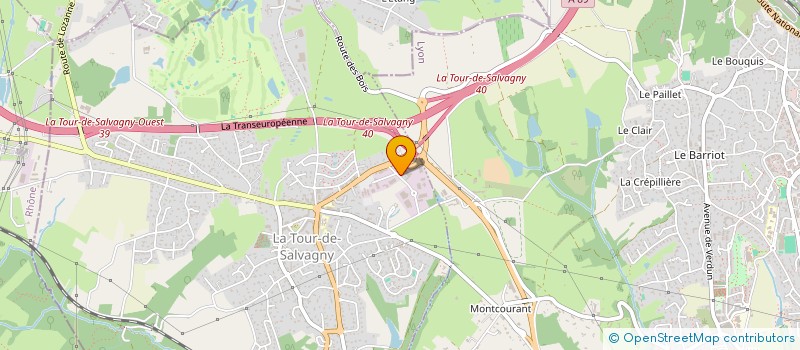 localisation de l'entreprise HOTEL ADMIRAL  LA TOUR-DE-SALVAGNY